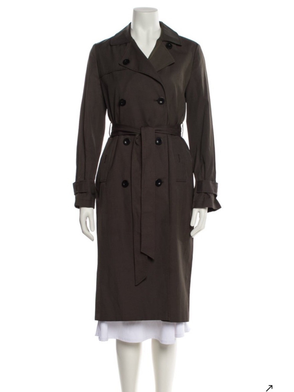 Jenni Kayne Double-Breasted Trench Coat in Dark Brown